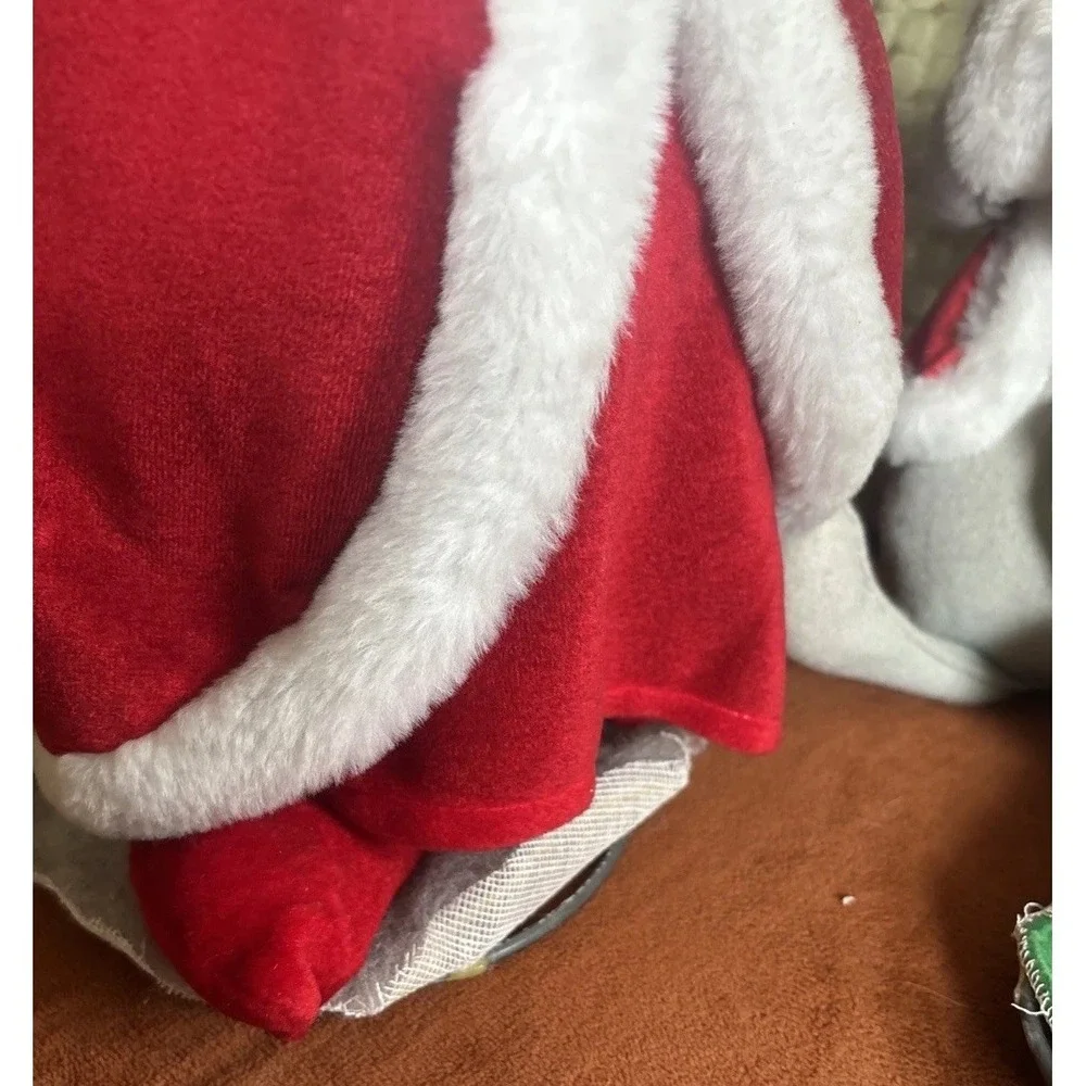 Vintage Annalee Mobilitee Christmas Dolls Set Of 3 Santa, Mrs Claus, & Mouse